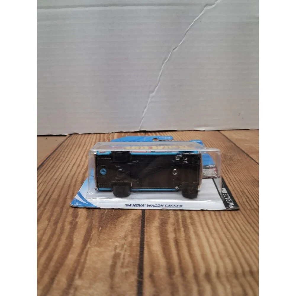 Hot Wheels #198 HW Race Day '64 NOVA WAGON GASSER Jerry Rigged Aqua Blue 2019